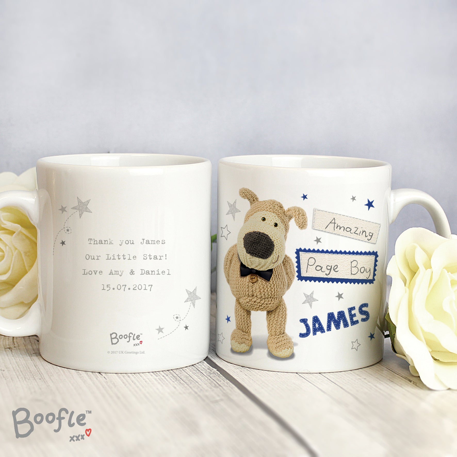 Eleanoras Personalised Boofle Male Wedding Mug Mugs