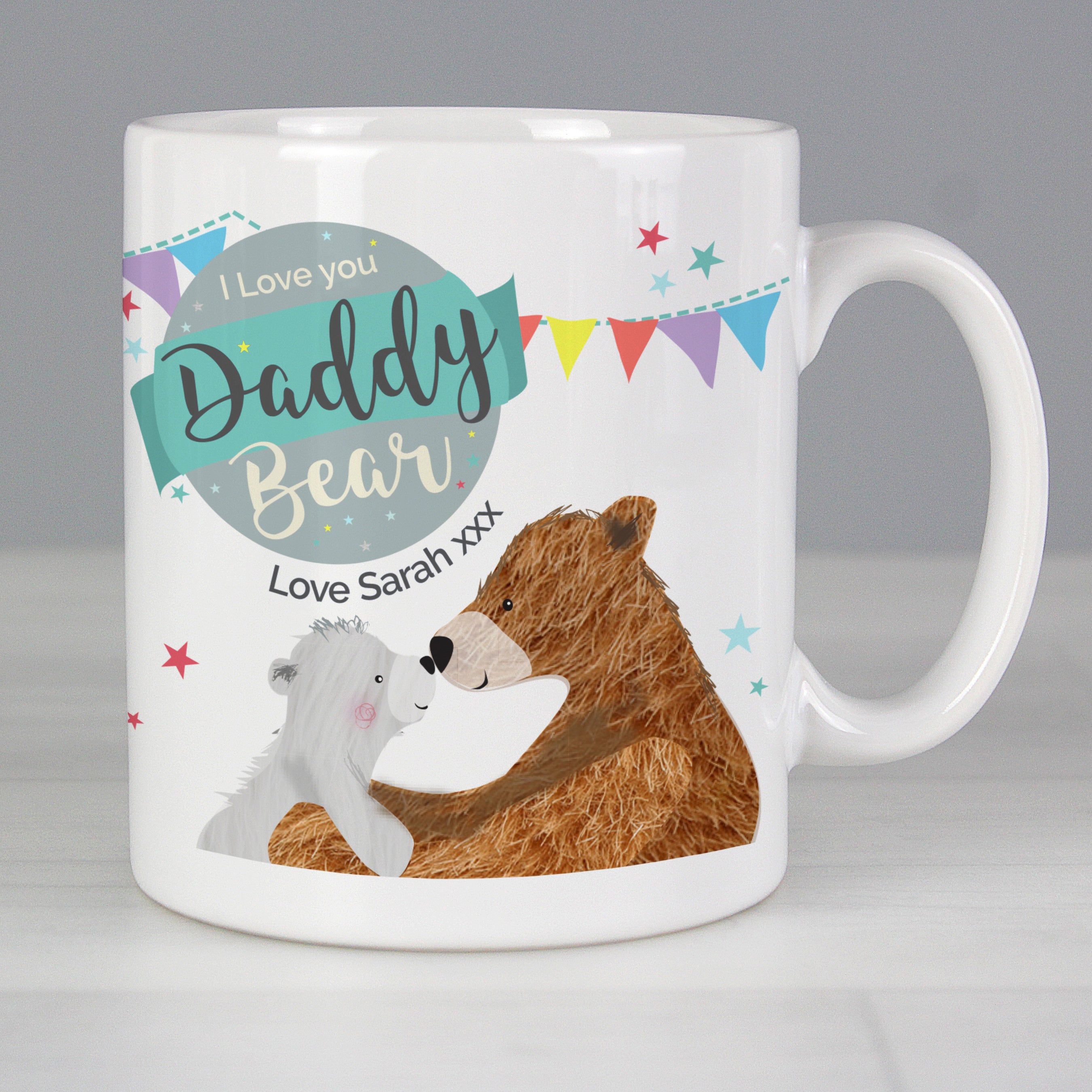 Eleanoras Personalised Daddy Bear Bunting Mug Mugs