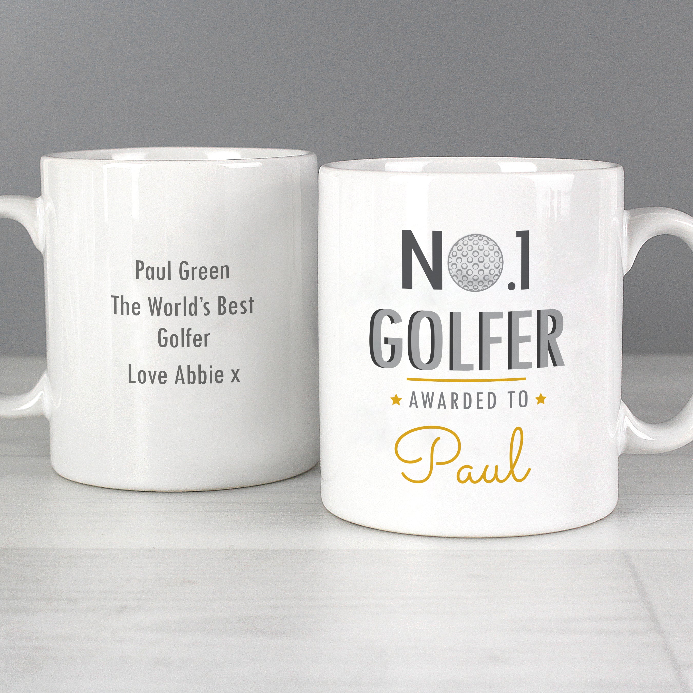 Eleanoras Personalised No.1 Golfer Mug Mugs