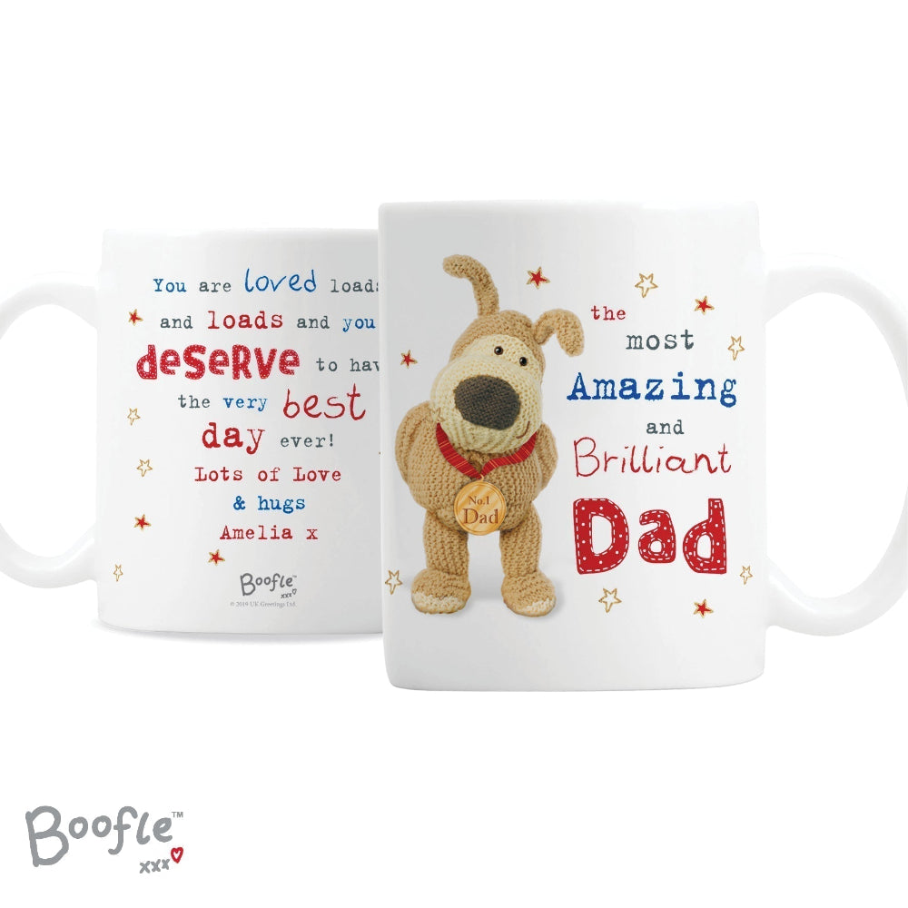 Eleanoras Amazing & Brilliant Dad Personalised Mug Mugs