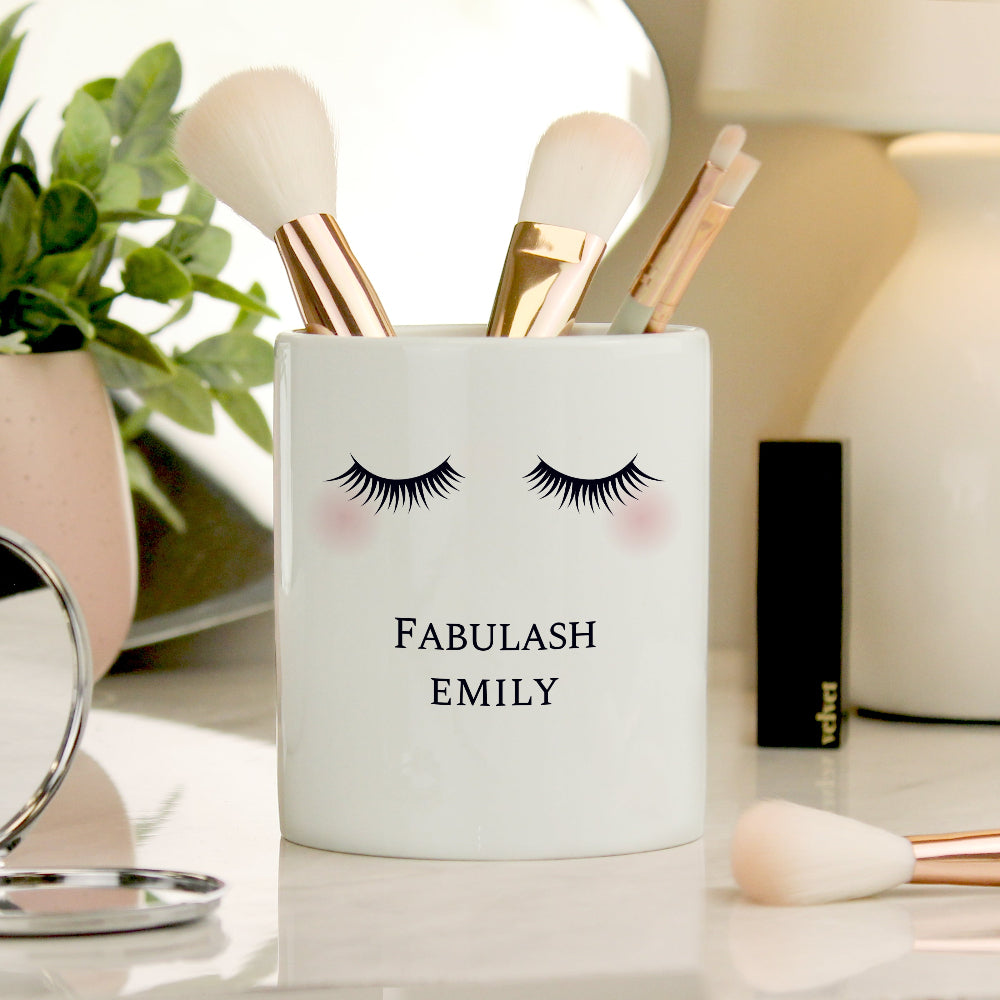 Eleanoras Personalised Eyelashes Ceramic Storage Pot 