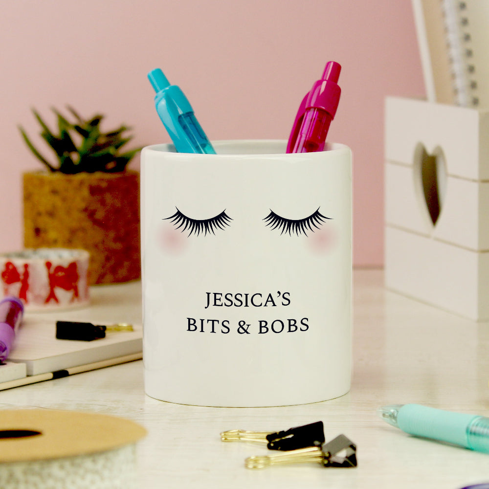 Eleanoras Personalised Eyelashes Ceramic Storage Pot 