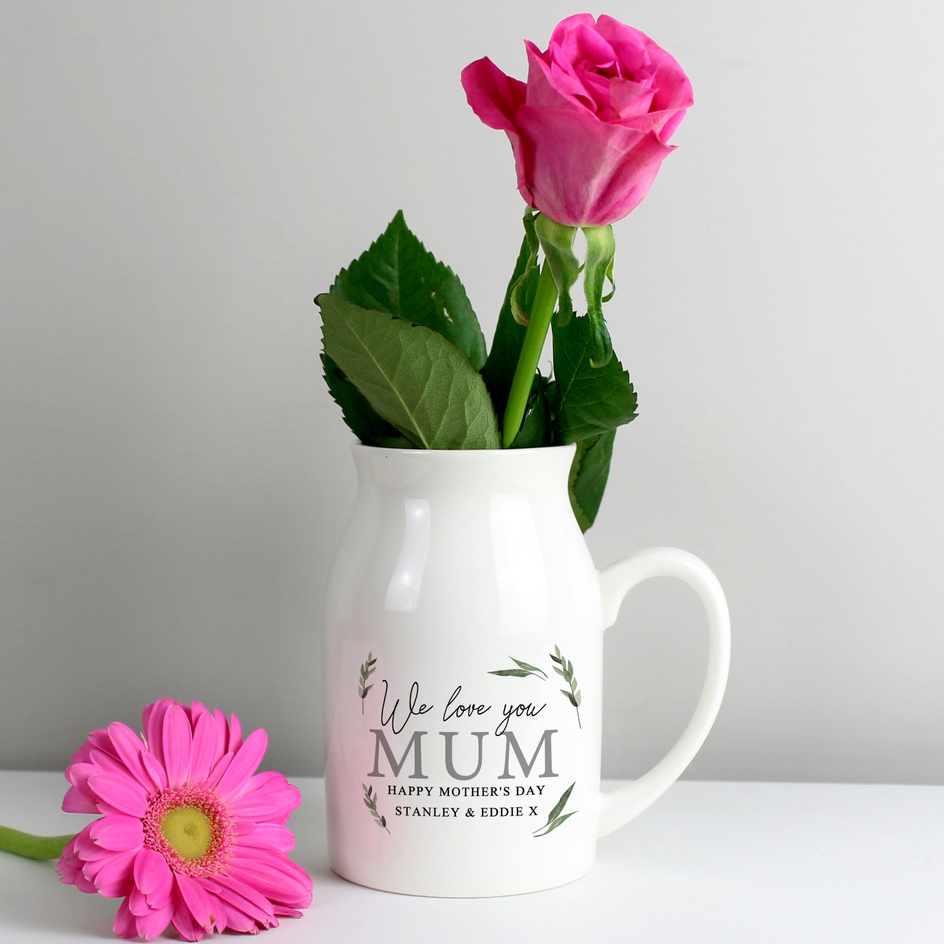 Eleanoras Mothers Day Botanical Flower Jug Vase 