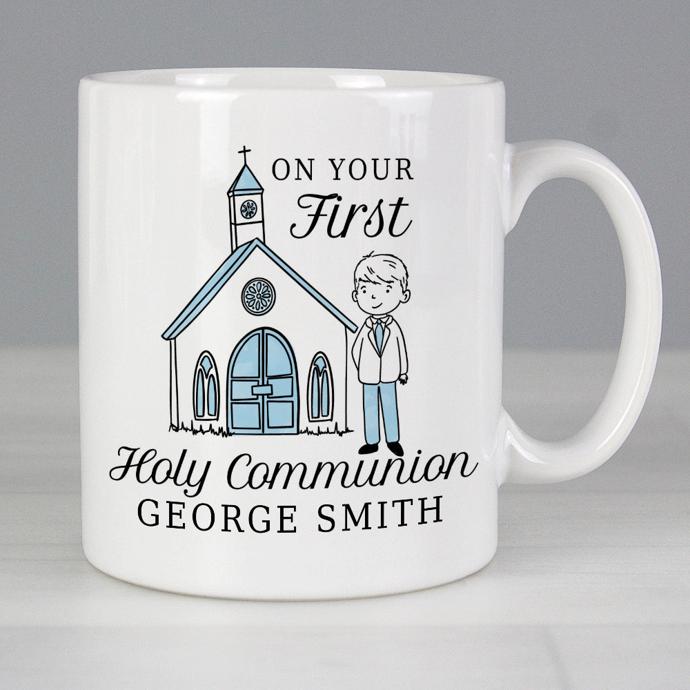 Eleanoras Personalised Boys First Holy Communion Mug Mugs