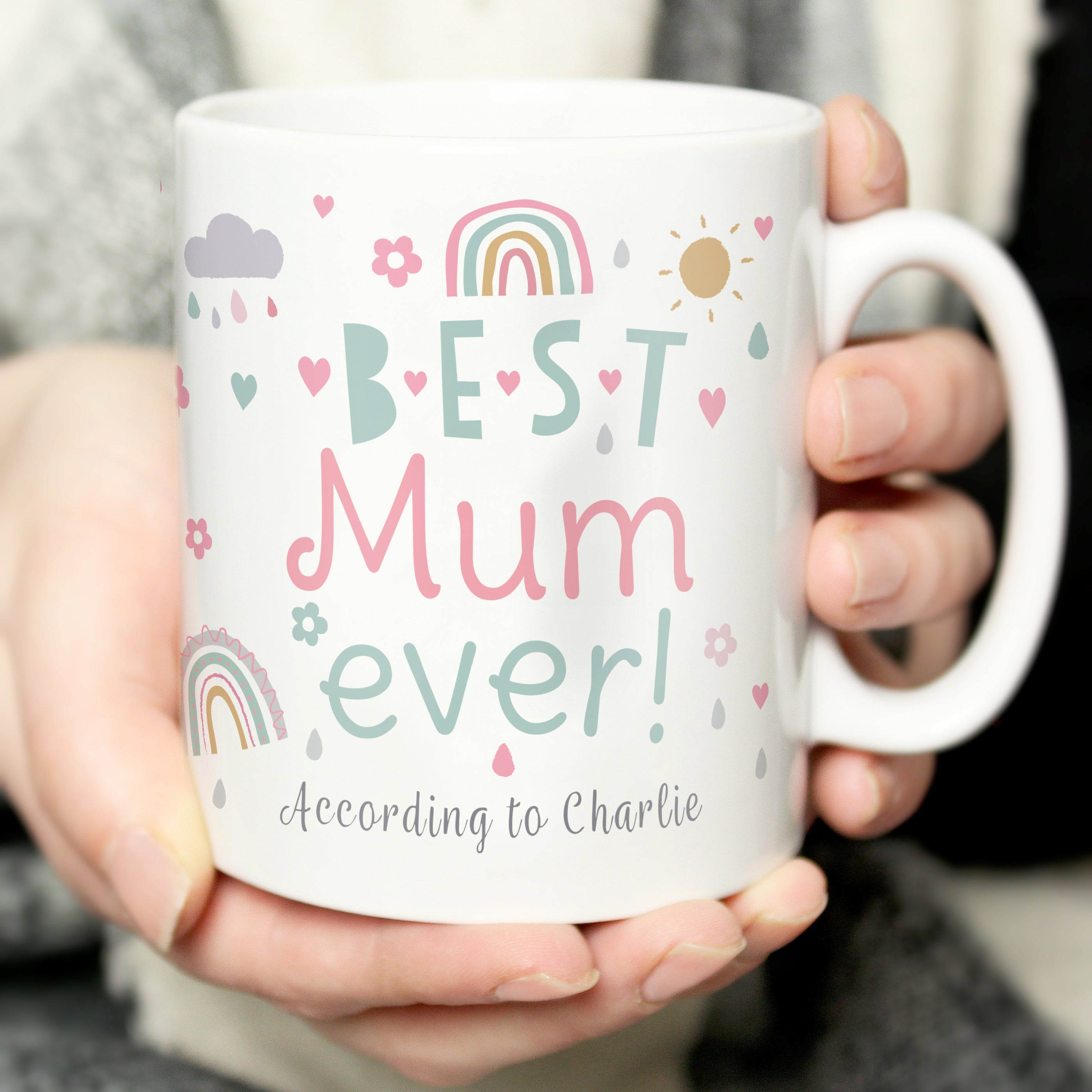Eleanoras Personalised Best Ever Rainbows & Sunshine Mug Mugs