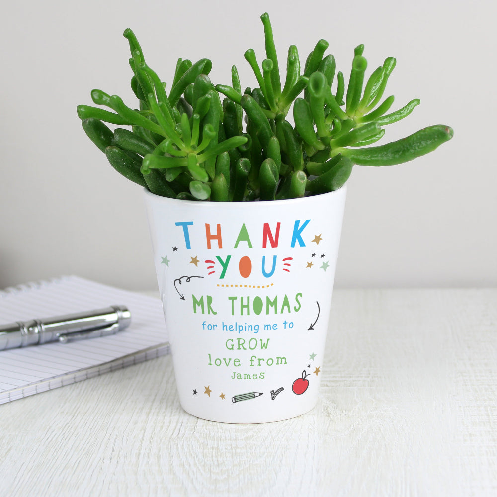Eleanoras Personalised Thank You Teacher Plant Pot Plant Pots