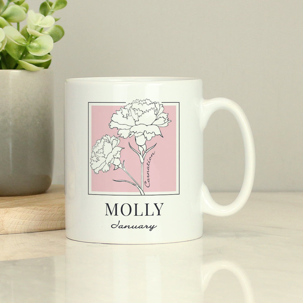 Eleanoras Personalised Birth Flower Mug Mugs