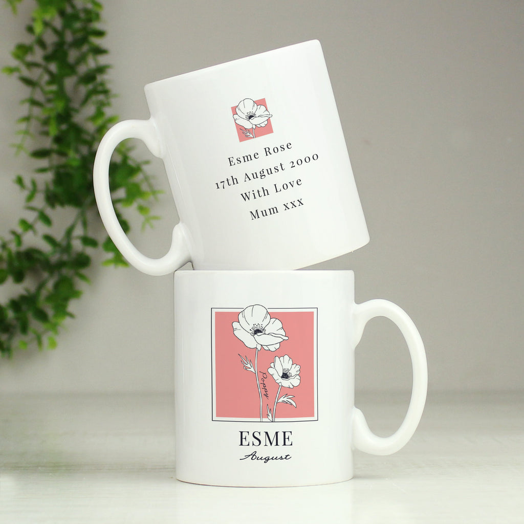 Eleanoras Personalised Birth Flower Mug Mugs