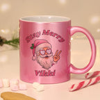 Eleanoras STAY MERRY PERSONALISED PINK  MUG Personalised Mugs