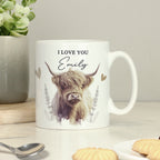 Eleanoras Personalised Highland Cow Mug Mugs