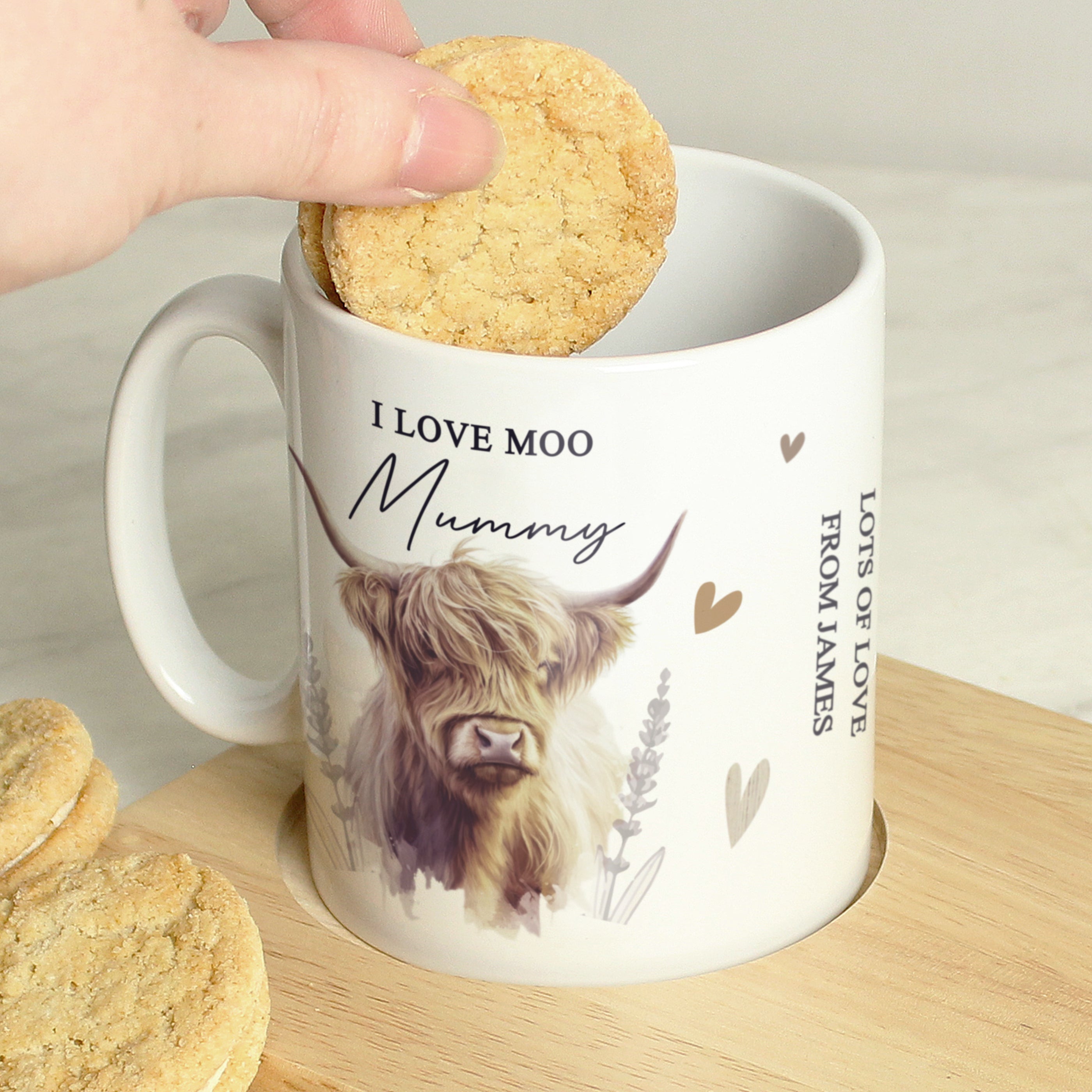 Eleanoras Personalised Highland Cow Mug Mugs