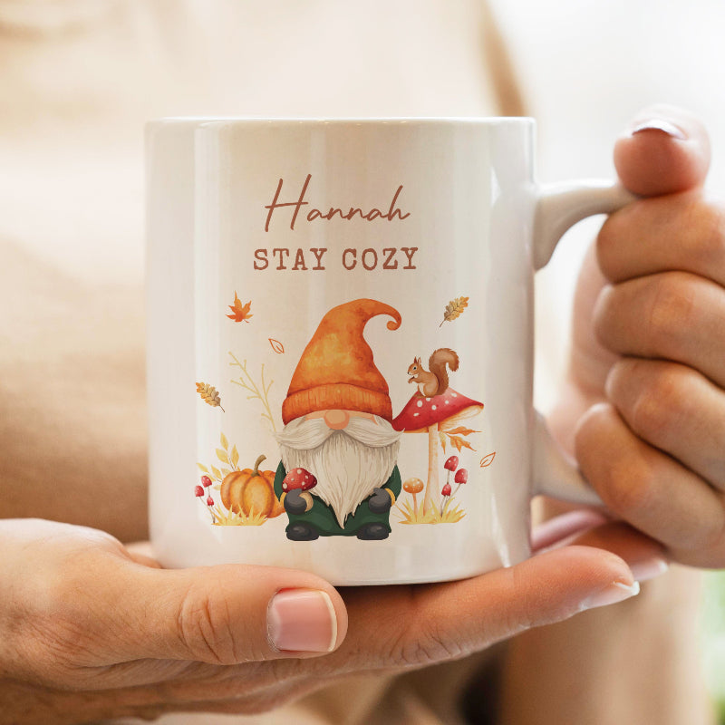 Personalised Autumn Gonk Mug