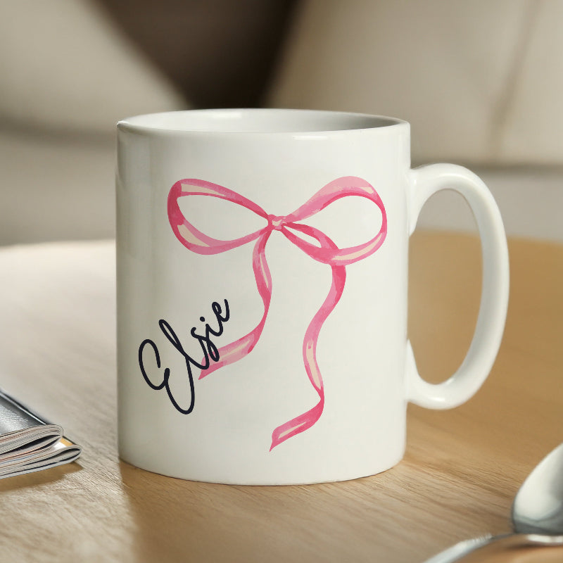 Personalised Bow Mug