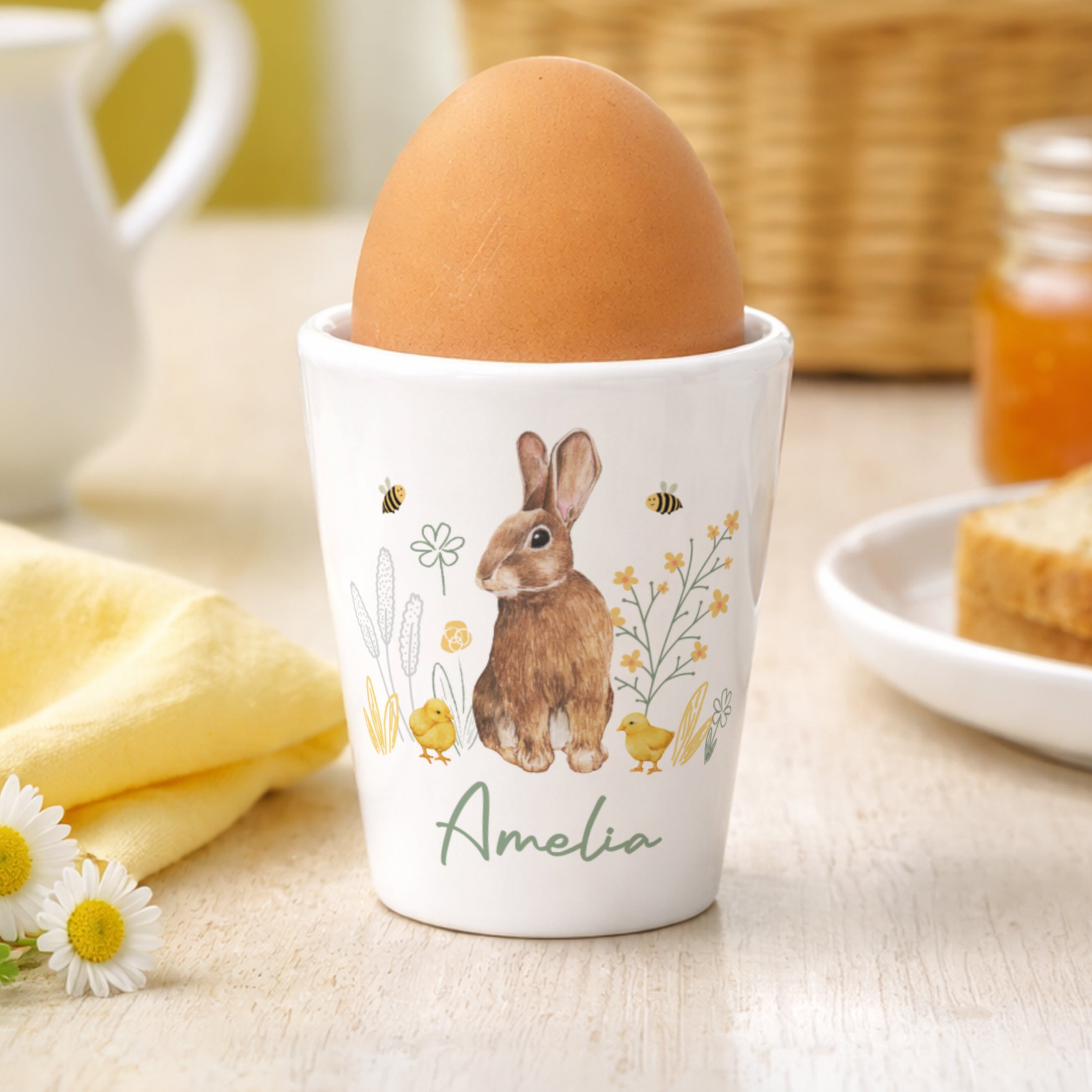 Personalised Easter Bunny Egg Cup