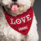 Eleanoras Personalised Love is... Dog Bandana Pet Accessories