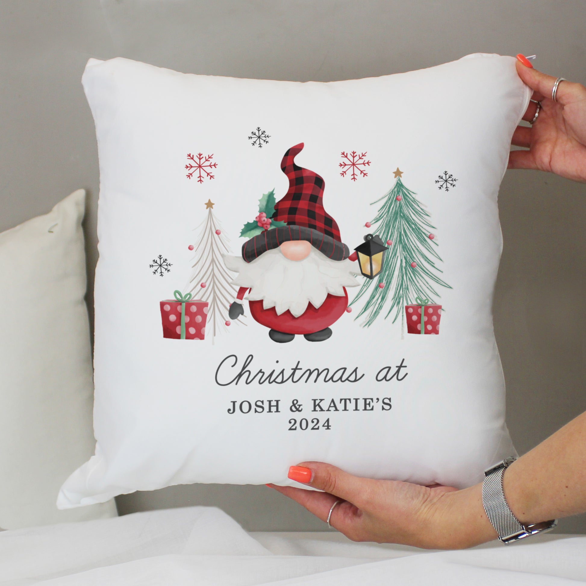 CHRISTMAS GONK PERSONALISED CUSHION