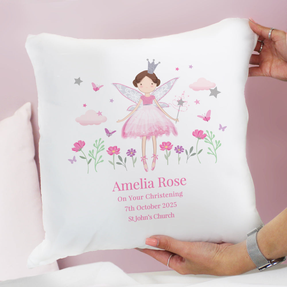 Eleanoras Personalised Fairy Princess Christening Cushion Cushions & Covers