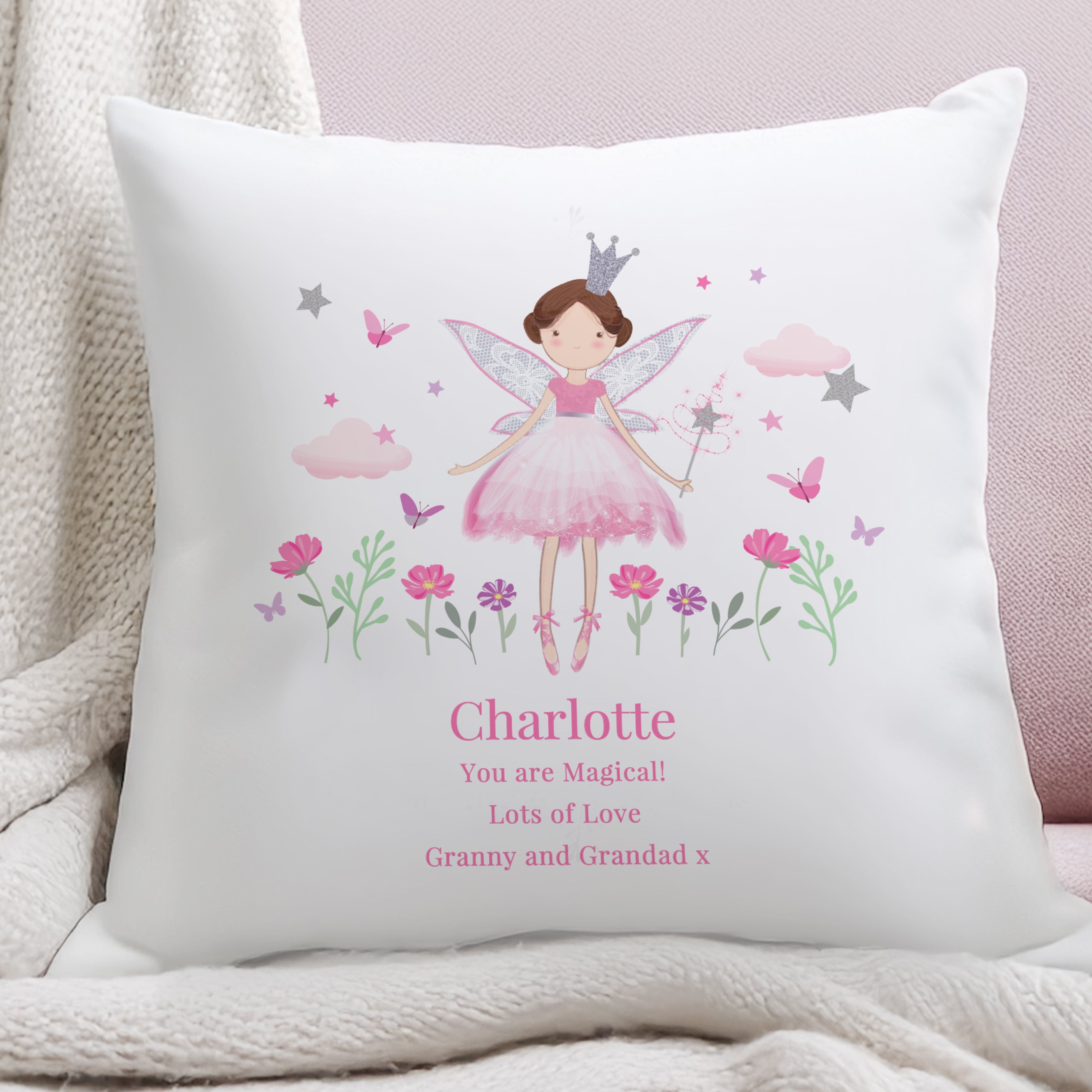 Eleanoras Personalised Fairy Princess  Cushion Cushions & Covers