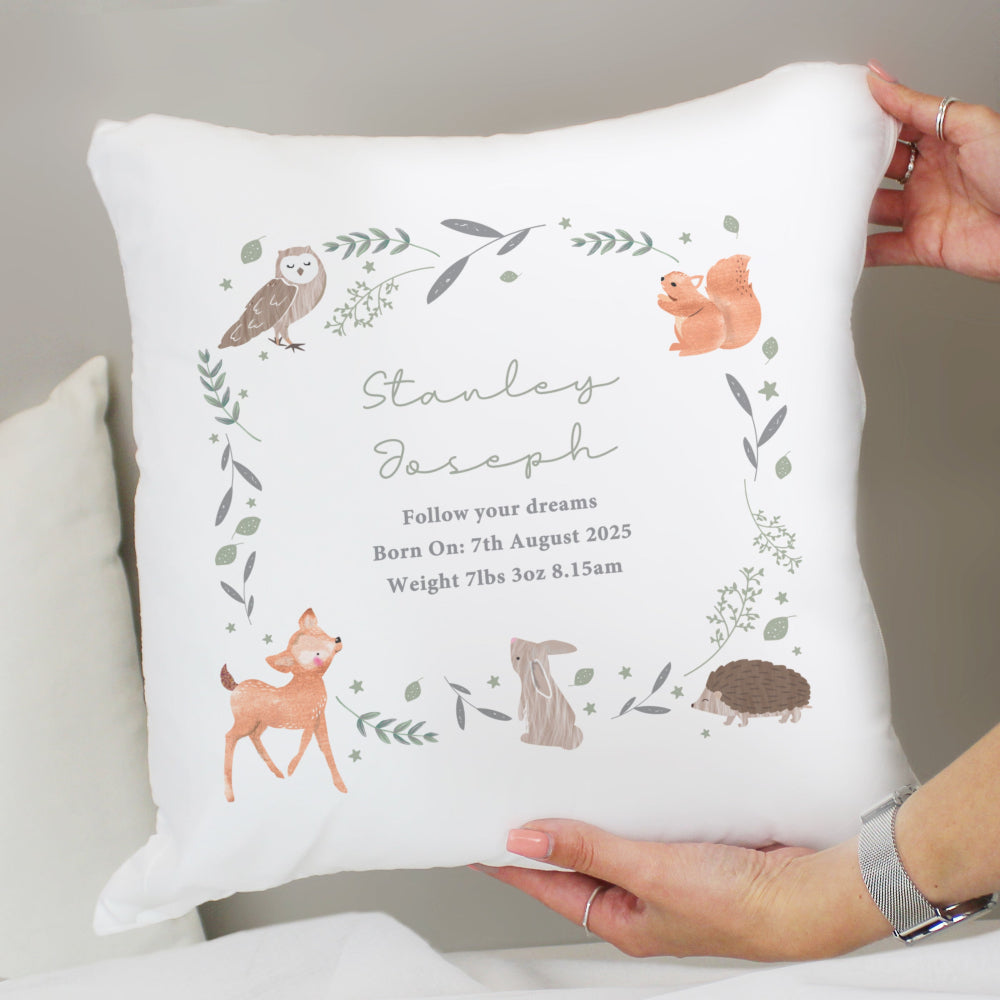 Eleanoras Personalised Woodland Animals  Cushion Cushions & Covers