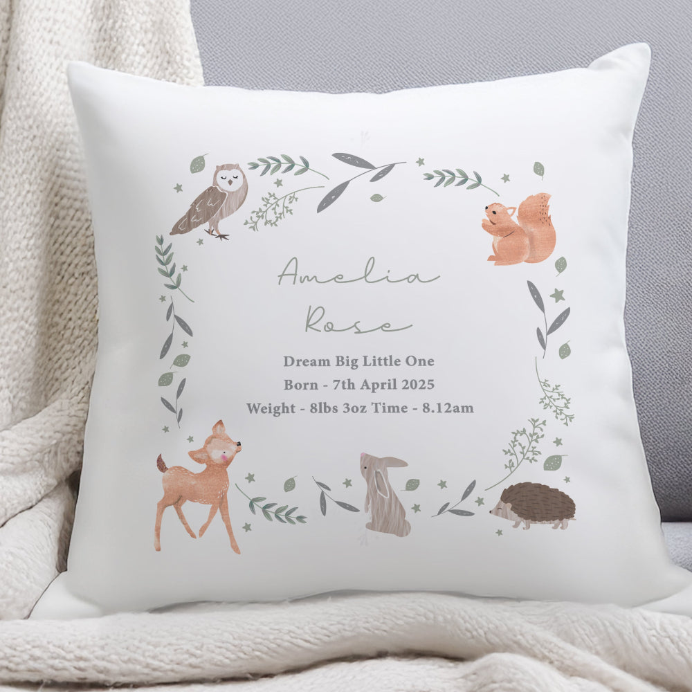 Eleanoras Personalised Woodland Animals  Cushion Cushions & Covers