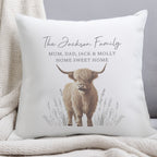 Personalised Highland Cow Cushion