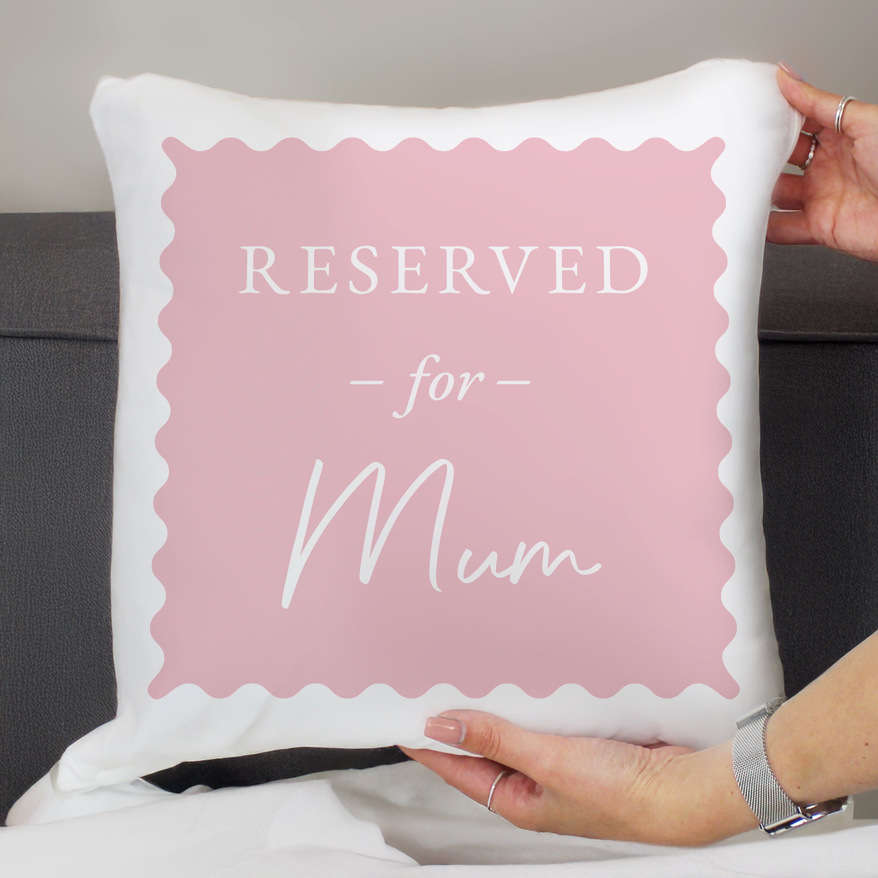 Personalised Pink Reserved For Cushion