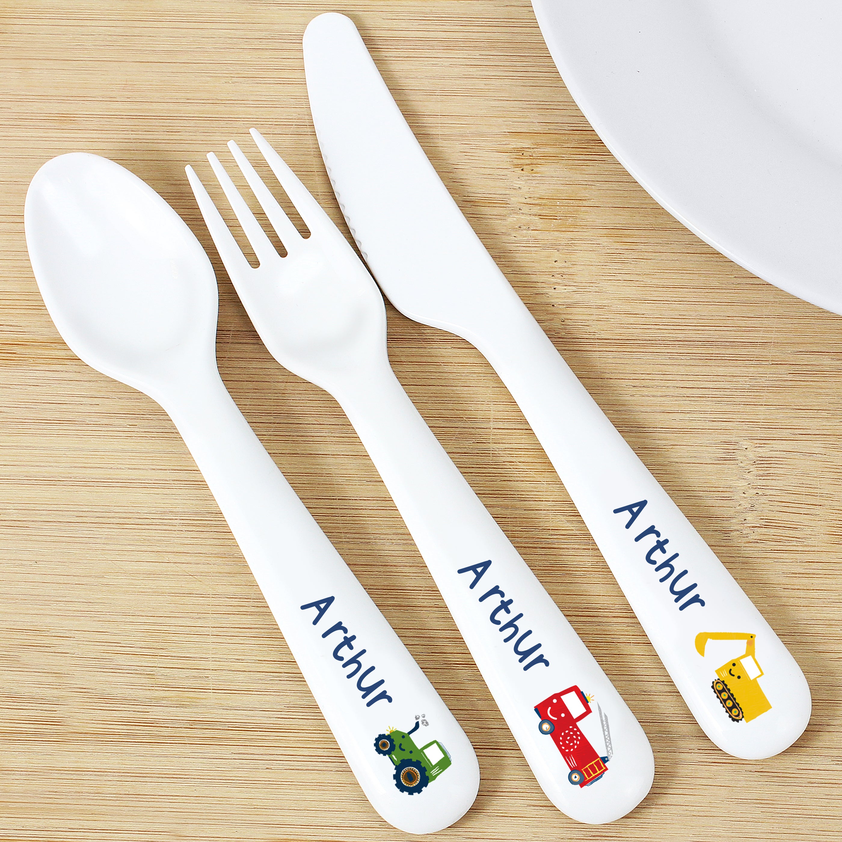 Eleanoras Personalised Vehicles Plastic Cutlery Cutlery