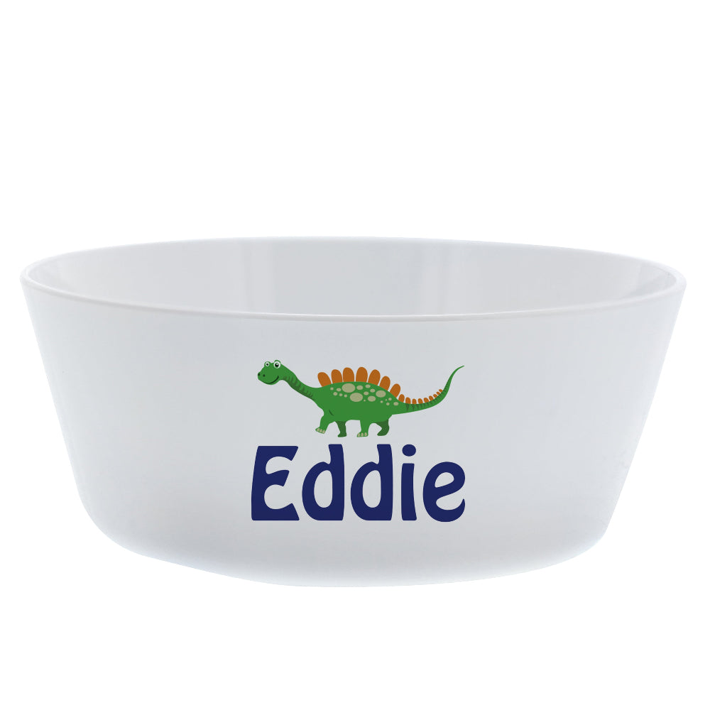 Eleanoras Personalised Dinosaur Plastic Bowl Dinnerware
