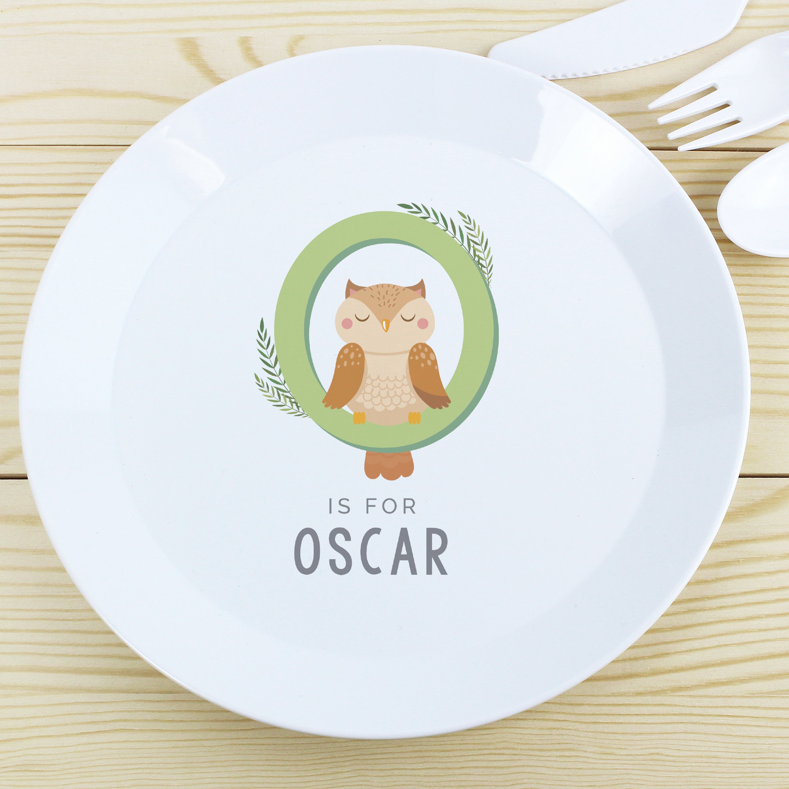 Eleanoras Personalised Animal Alphabet Plastic Plate 