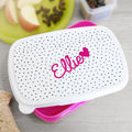 Eleanoras Personalised Pink Heart Lunch Box Lunch Bags & Boxes