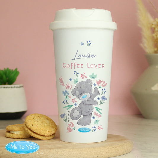 Me To You Floral Personalised  Insulated Travel Cup Travel Mugs from Eleanoras