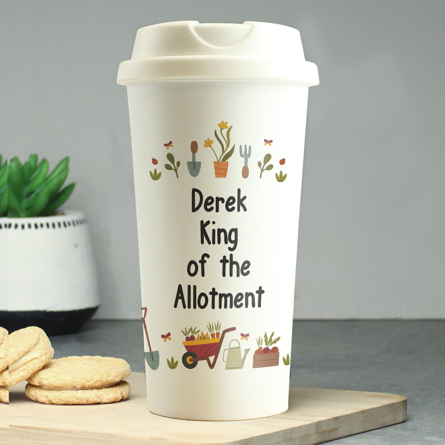 Eleanoras KING OF THE ALLOTMENT TRAVEL MUG FLASKS