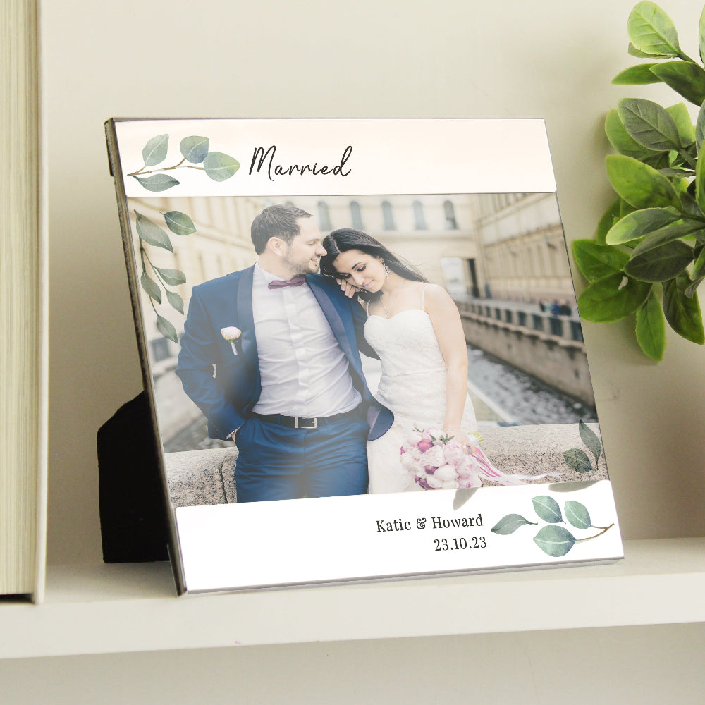 Eleanoras Personalised Married Botanical Photo Frame Photo Frames