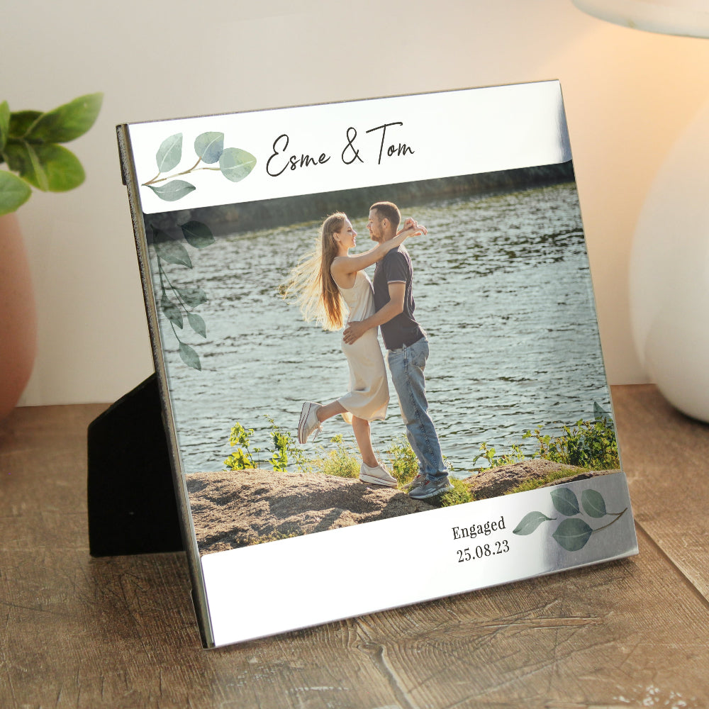 Eleanoras Personalised Engagement Botanical Photo Frame Photo Frames