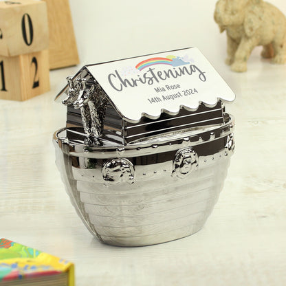 Eleanoras Personalised Christening Noahs Ark Money Box Money Boxes