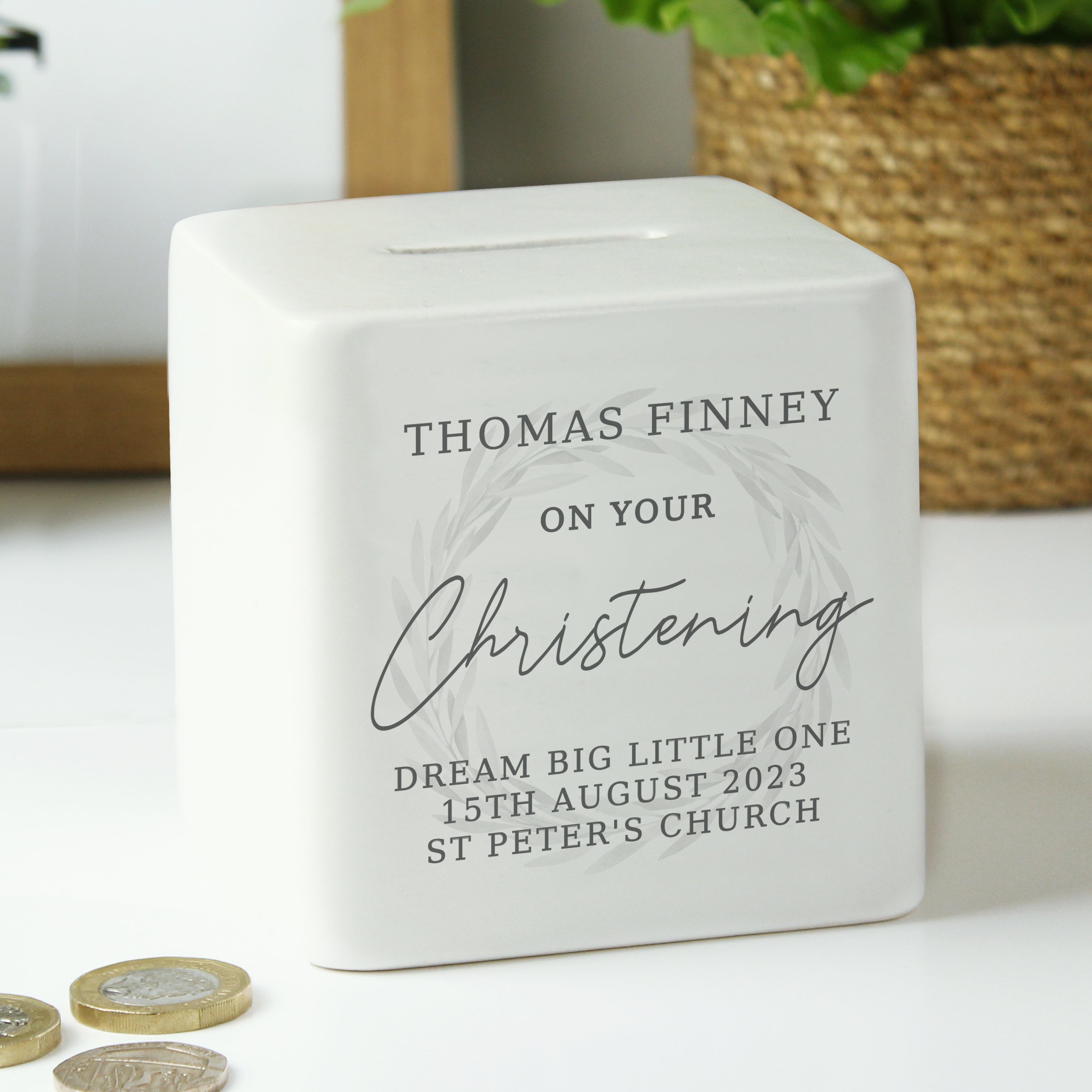 Eleanoras Personalised Christening Money Box Money Boxes