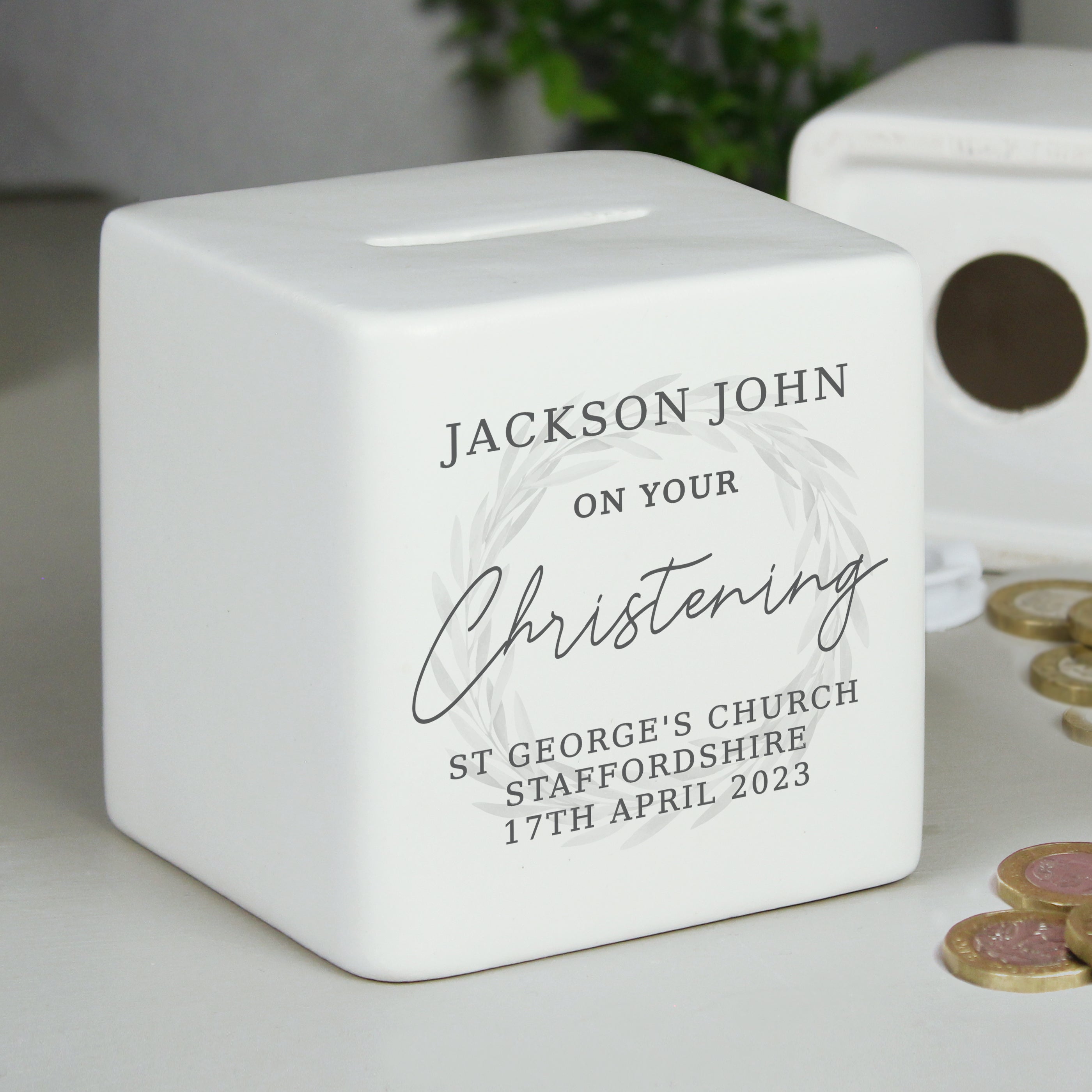 Eleanoras Personalised Christening Money Box Money Boxes