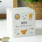 Eleanoras Personalised Scandi Safari Animals  Money Box Money Boxes
