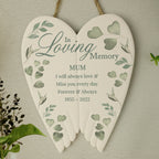 Eleanoras Personalised Botanical In Loving Memory Ceramic Wings 