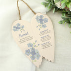 Eleanoras Personalised Forget Me Not Memorial Ceramic Wings Keepsakes