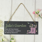 Eleanoras Personalised Floral Garden Slate Sign Signs & Plaques
