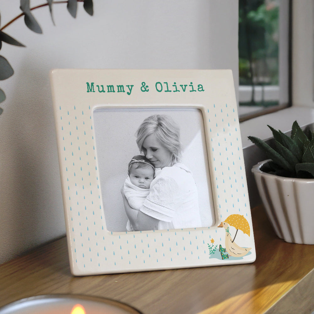 Personalised Puddle Duck Ceramic Frame