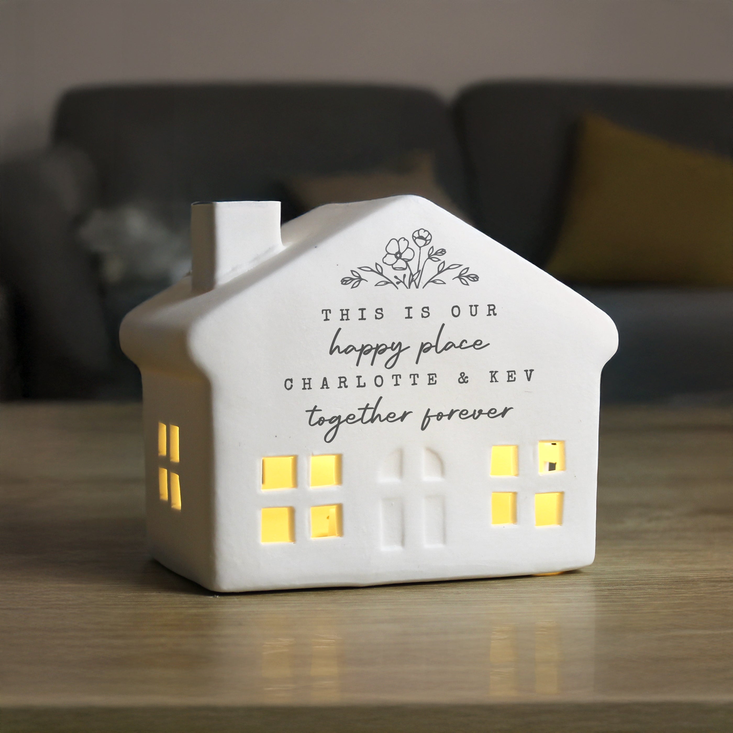 Personalised Floral LED House