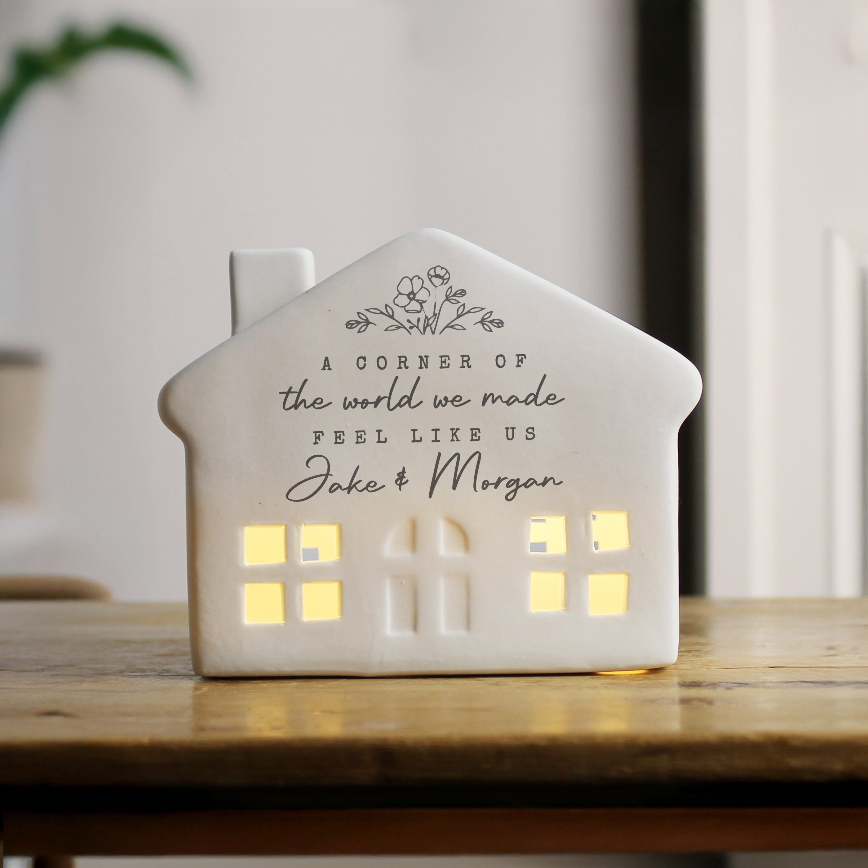 Personalised Floral LED House