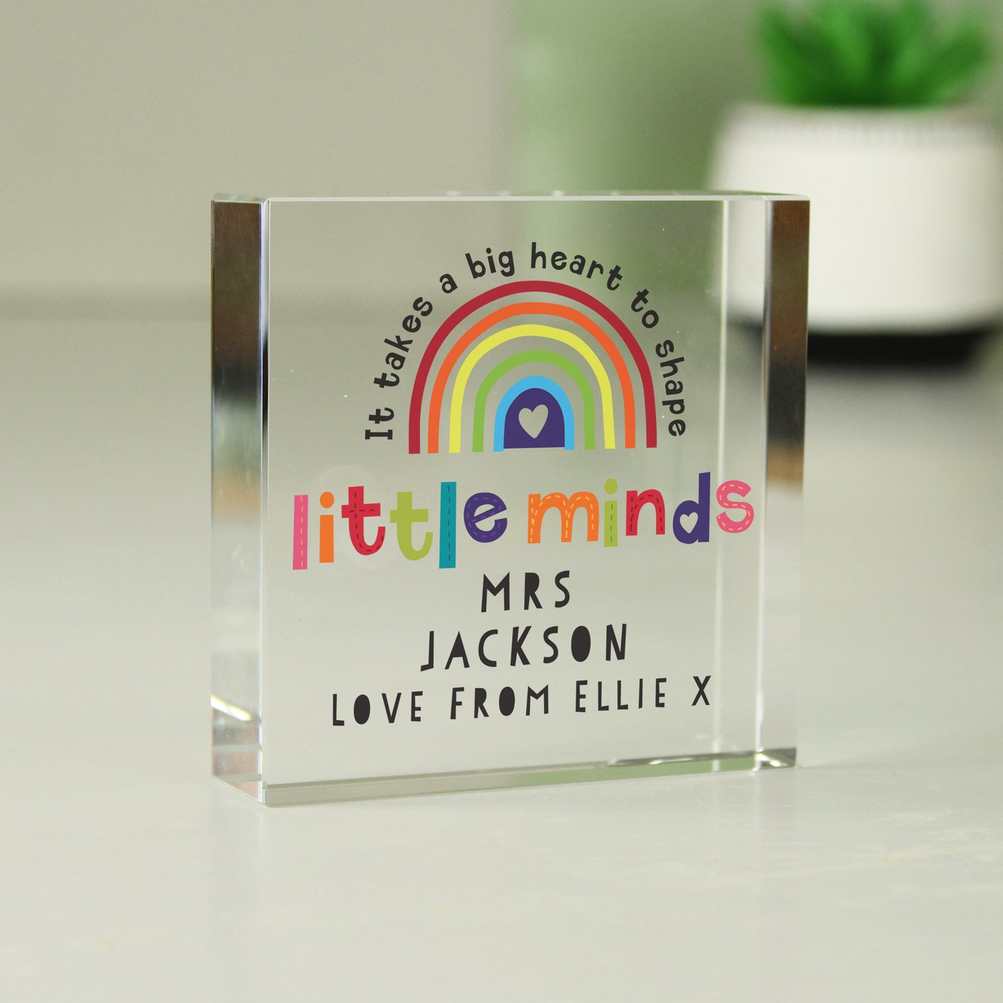 Eleanoras SHAPE LITTLE MINDS PERSONALISED CRYSTAL TOKEN 