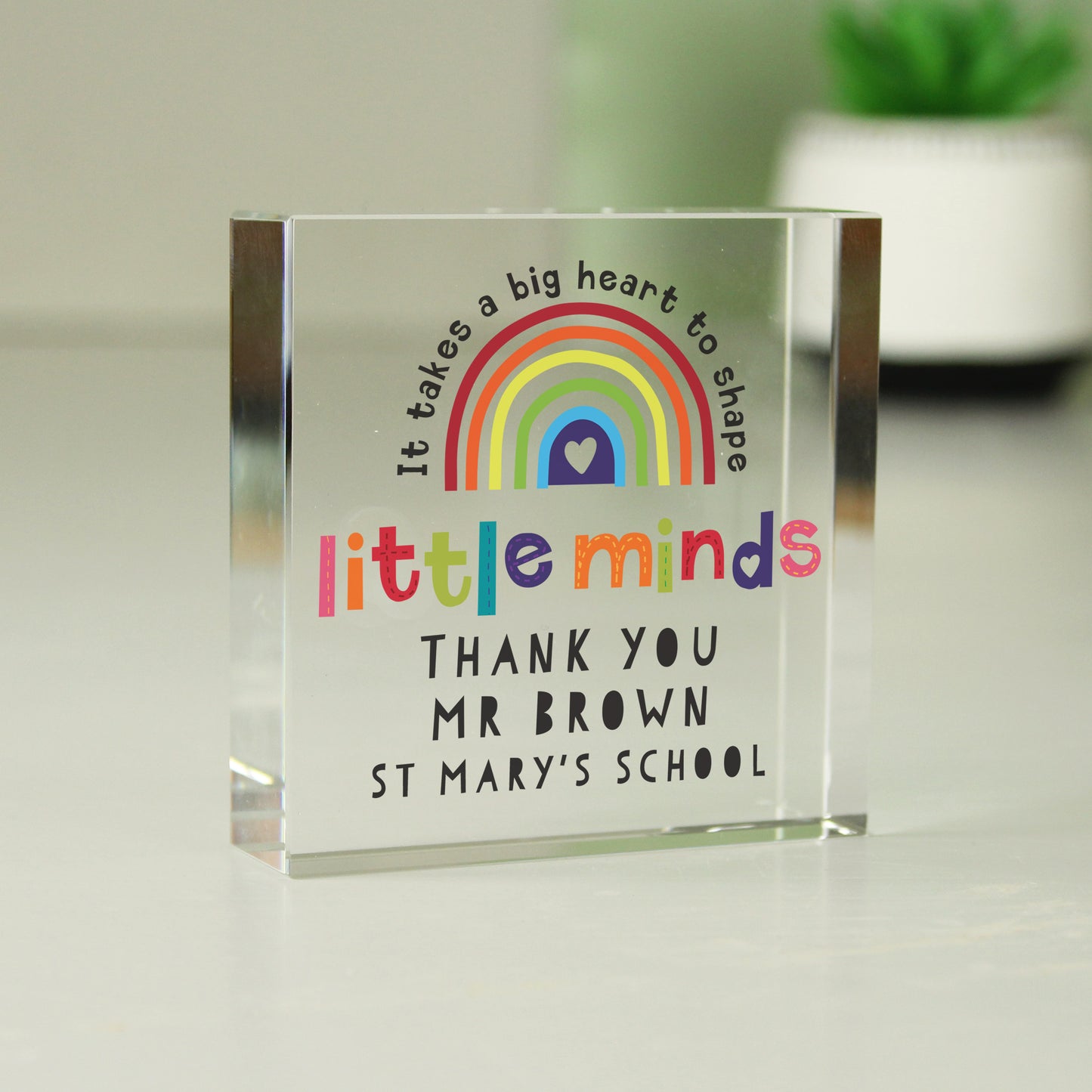 Eleanoras SHAPE LITTLE MINDS PERSONALISED CRYSTAL TOKEN 