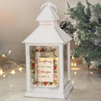 Eleanoras CHRISTMAS PERSONALISED WHITE LED LANTERN Lanterns