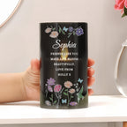 Eleanoras Personalised Wild Flowers Smoked Glass LED Candle 