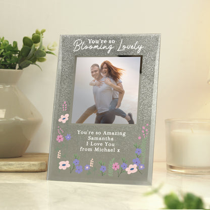 BLOOMING LOVELY GLITTER PHOTO FRAME