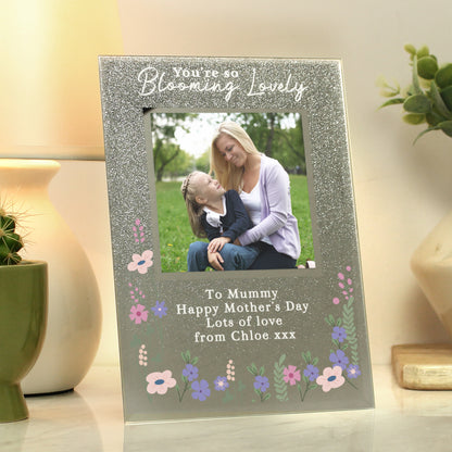 BLOOMING LOVELY GLITTER PHOTO FRAME